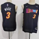Youth Miami Heat #3 Dwyane Wade Black City Edition Swingman Stitched Jersey