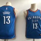 Youth Oklahoma City Thunder Paul George Blue Kids Basketball Jersey Embroidered