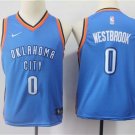 Youth Oklahoma City Thunder Russell Westbrook Blue Kids Basketball Jersey Embroidered