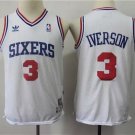 Youth Philadelphia 76ers Allen Iverson White Kids Throwback Basketball Jerseys Embroidered