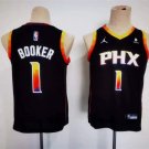 Youth Phoenix Suns #1 Devin Booker Black 202223 Statement Edition Stitched Basketball Jersey