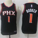Youth Phoenix Suns Devin Booker Black Kids Basketball Jersey Embroidered
