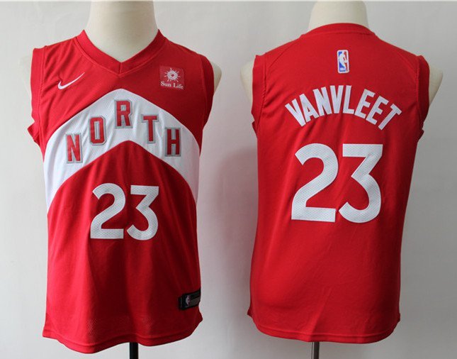 Youth Toronto Raptors Fred VanVleet Red Earned Edition Kids Jersey Stitched