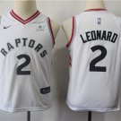 Youth Toronto Raptors Kawhi Leonard White Kids Basketball Jersey Embroidered