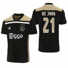 Ajax Amsterdam Away Black Frenkie de Jong Soccer Jersey