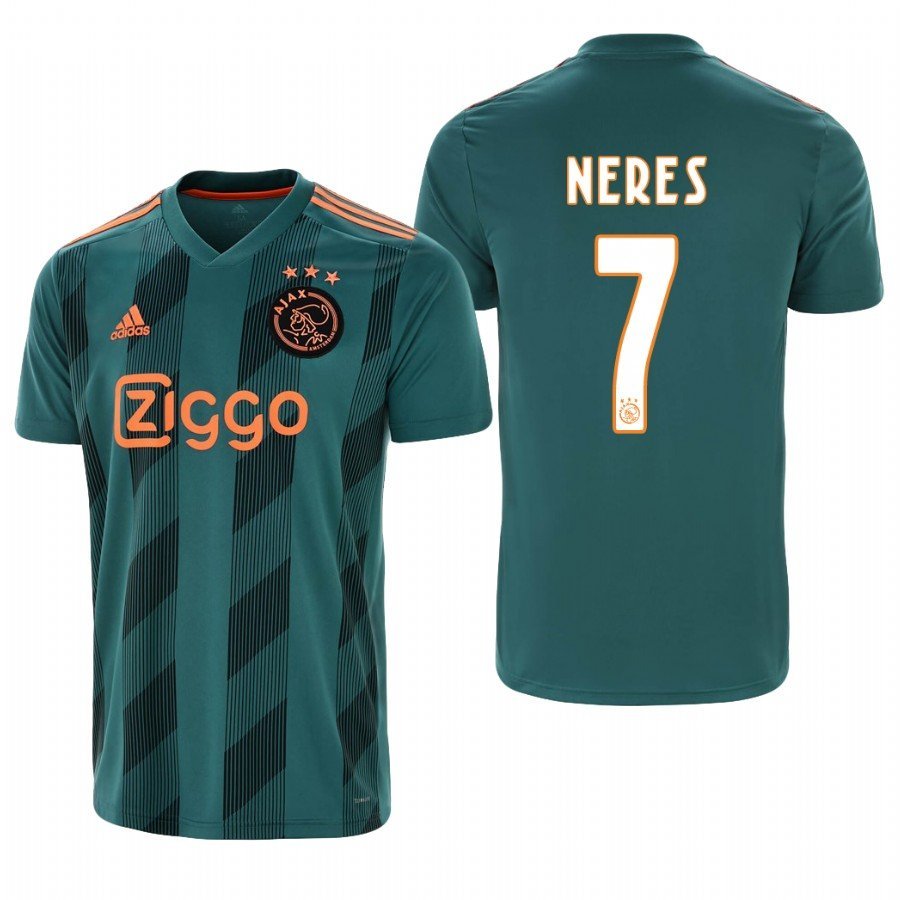 Ajax Amsterdam Away Green David Neres Soccer Jersey