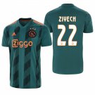 Ajax Amsterdam Away Green Hakim Ziyech Soccer Jersey