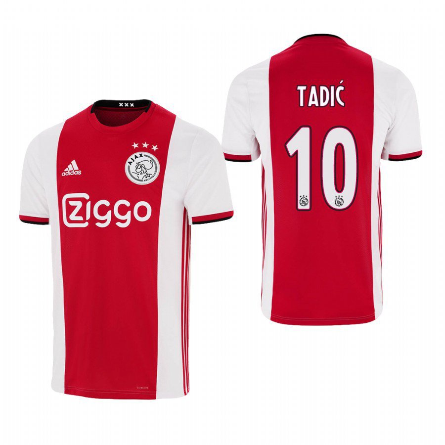 Ajax Amsterdam Home Red Dusan Tadic Soccer Jersey
