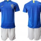 American Cup Brazil Away Blue Team Jersey Shorts Sets