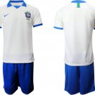 American Cup Brazil Away White Team Jersey Shorts Sets