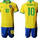 American Cup Brazil Home Gold Neymar Jr Santos Jersey Shorts Sets