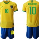 American Cup Brazil Home Gold Ronaldinho Jerseys Shorts Sets