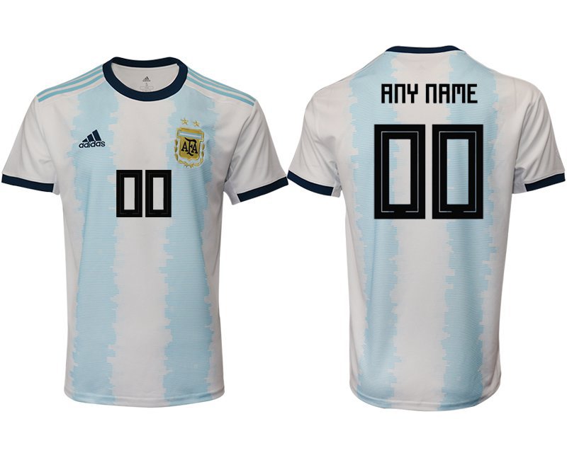 Argentina National Team Home Blue Custom Soccer Jersey