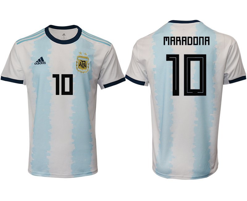 Argentina National Team Home Blue Diego Maradona Jersey