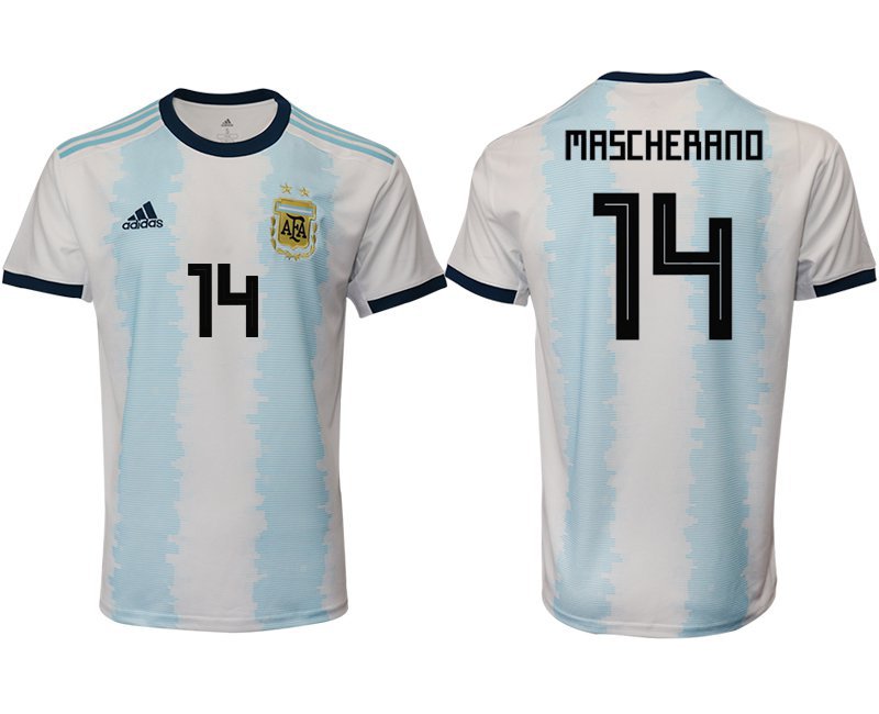 Argentina National Team Home Blue Javier Mascherano Jersey