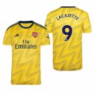 Arsenal #9 Alexandre Lacazette Away Yellow Jersey