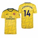 Arsenal #14 Pierre-Emerick Aubameyang Away Yellow Jersey