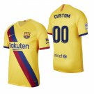 Barcelona #00 Custom Yellow Stadium Away Jersey