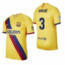 Barcelona #3 Gerard Pique Yellow Stadium Away Jersey