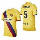 Barcelona #5 Sergio Busquets Yellow Stadium Away Jersey