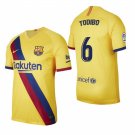Barcelona #6 Jean-Clair Todibo Yellow Stadium Away Jersey