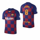 Barcelona #8 Arthur Blue Red Home Jersey