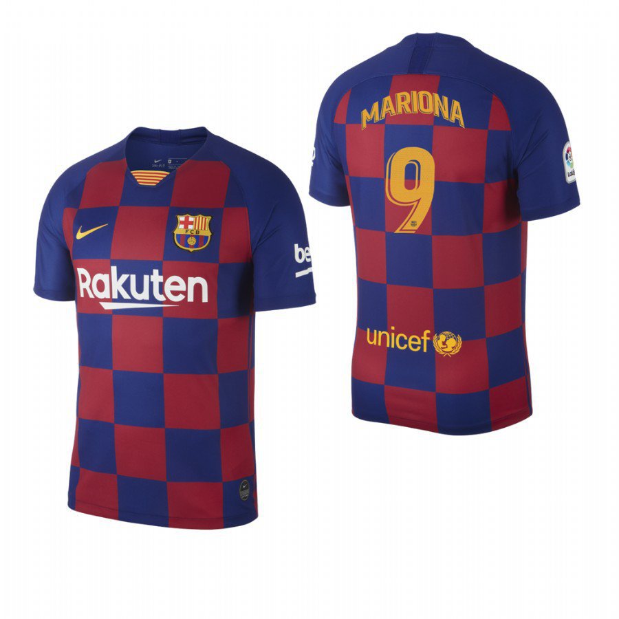 Barcelona #9 Mariona Caldentey Blue Red Home Jersey