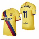 Barcelona #11 Ousmane Dembele Yellow Stadium Away Jersey