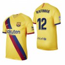 Barcelona #12 Rafinha Yellow Stadium Away Jersey