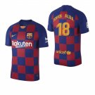 Barcelona #18 Jordi Alba Blue Red Home Jersey