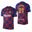 Barcelona #21 Frenkie de Jong Blue Red Home Jersey