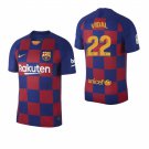Barcelona #22 Arturo Vidal Blue Red Home