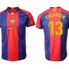 Barcelona Home Blue CILLESSEN Throwback Soccer Jersey