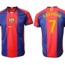 Barcelona Home Blue Coutinho Throwback Soccer Jersey