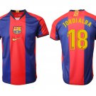 Barcelona Home Blue Jordi Alba Throwback Soccer Jersey