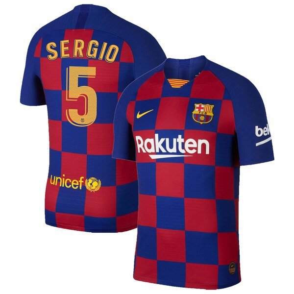Barcelona Home Blue Sergio Busquets Soccer Jersey