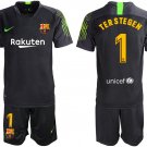 Barcelona Marc-Andre Ter Stegen Goalkeeper Black Jersey Shorts Sets