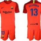 Barcelona Orange Jasper Cillessen Goalkeeper Jersey Shorts Soccer Sets
