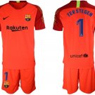 Barcelona Orange Marc-Andre ter Stegen Goalkeeper Jersey Shorts Soccer Sets