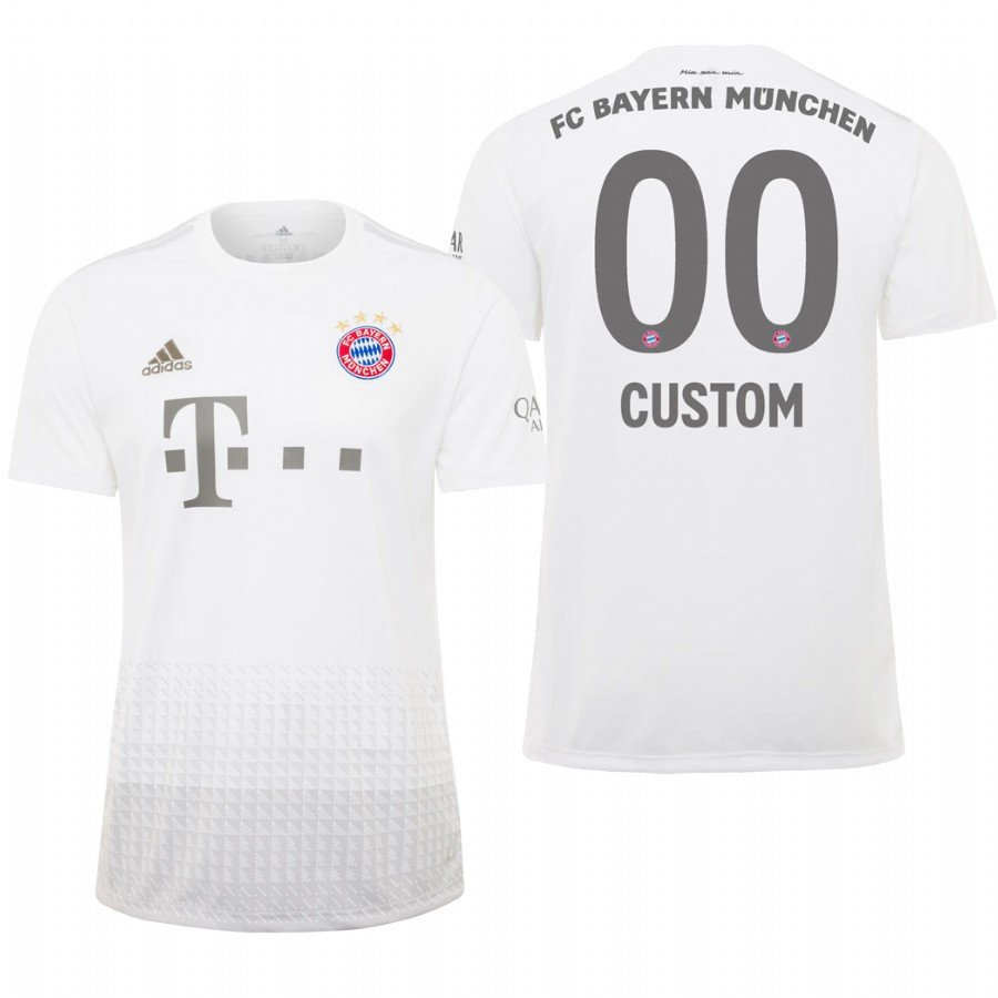 Bayern Munich #00 Custom Away White Jersey