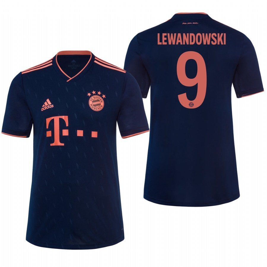 Bayern Munich #9 Robert Lewandowski Third Navy Jersey