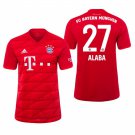Bayern Munich #27 David Alaba Home Red Jersey