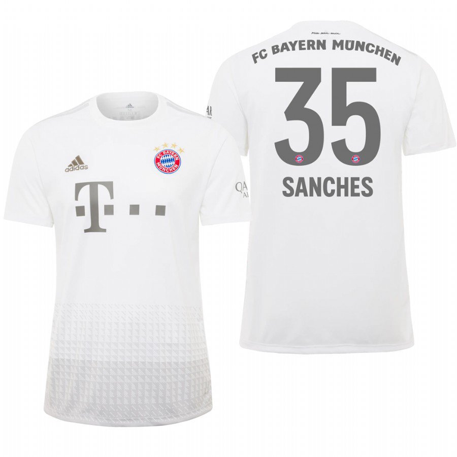 Bayern Munich #35 Renato Sanches Away White Jersey