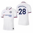 Chelsea #28 Cesar Azpilicueta Away White Official Jersey