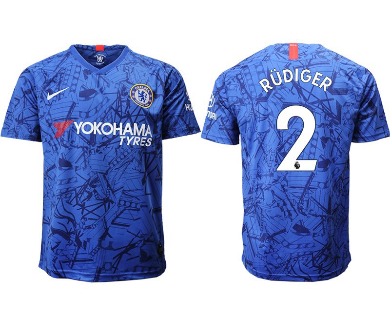 Chelsea Antonio Rudiger Blue Home Soccer Jersey