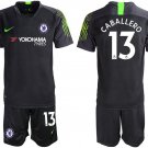 Chelsea Black Caballero Goalkeeper Jersey Shorts Soccer Sets