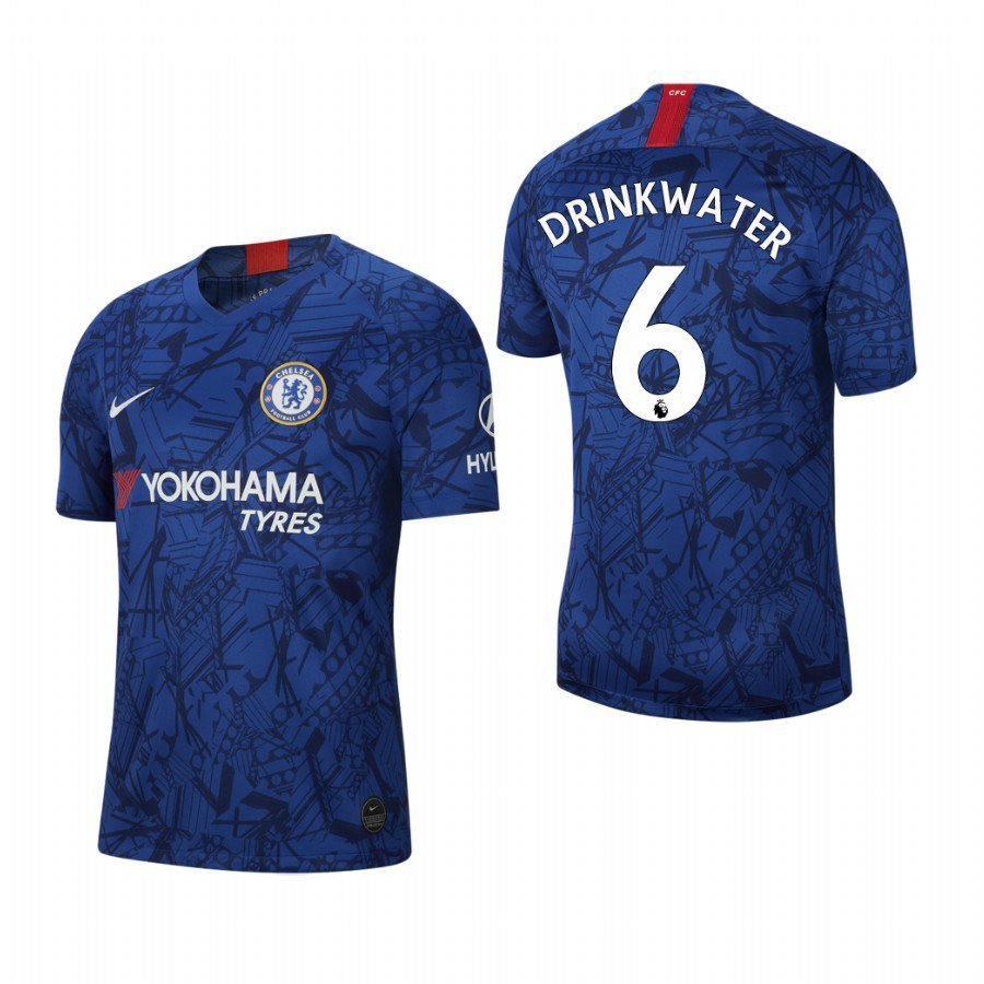 Chelsea Blue Home Daniel Drinkwater Soccer Jersey