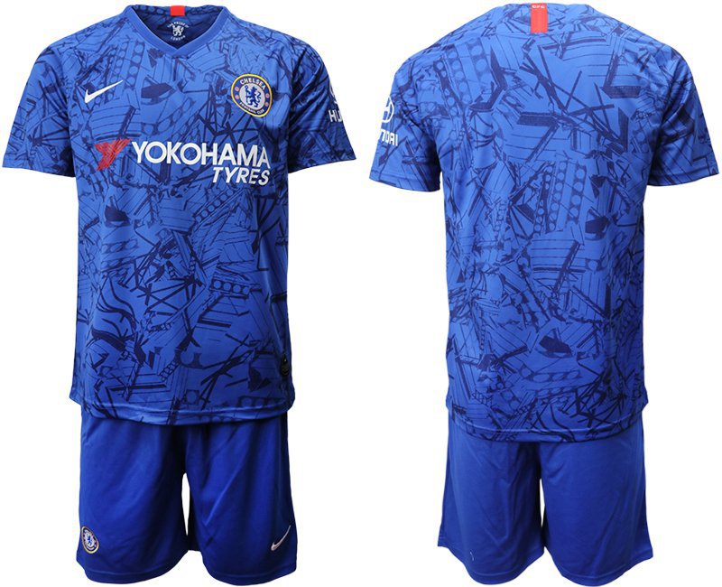 Chelsea Blue Home Team Jersey Shorts Soccer Sets