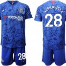 Chelsea Cesar Azpilicueta Blue Home Jersey Shorts Soccer Sets