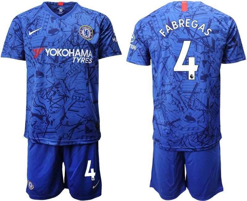 Chelsea Cesc Fabregas Blue Home Jersey Shorts Soccer Sets
